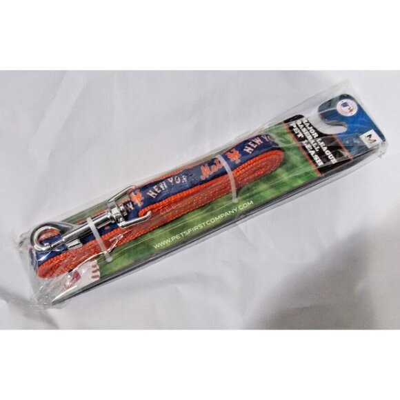 MLB New York Mets Dog Leash size Medium 5/8" Width 4' Length by Pets First - Picture 1 of 2